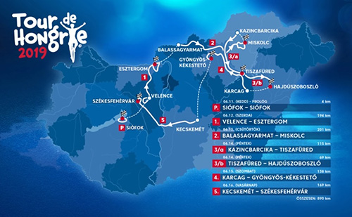 Tour de Hongrie útvonalak